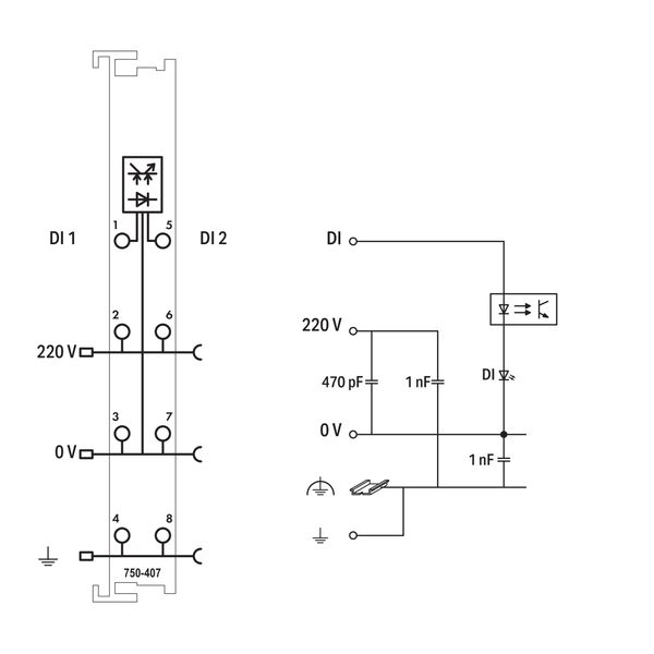 2-channel digital input 220 VDC light gray image 5