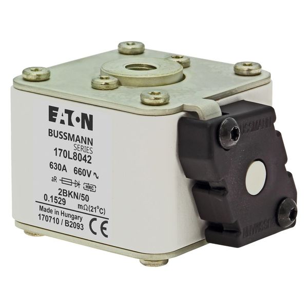 Fuse-link, high speed, 630 A, AC 660 V, Size 2, 59 x 77 x 50 mm, aR, IEC, single indicator image 6