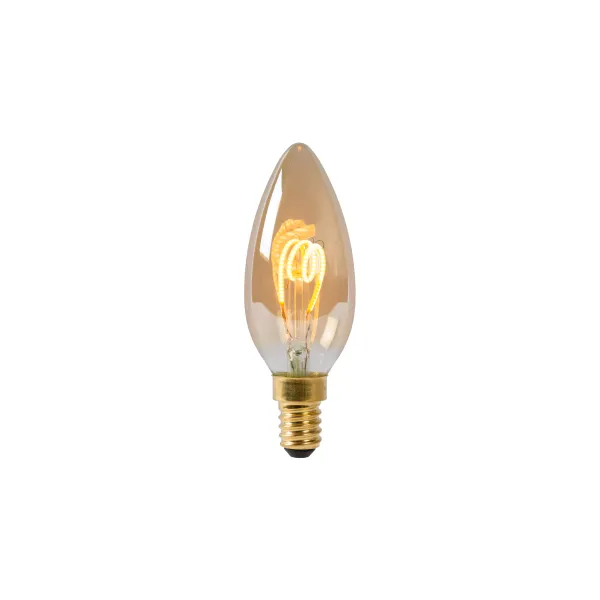 Lamp LED C35 E14  3W 115M 2200K Dimmable Amber image 1