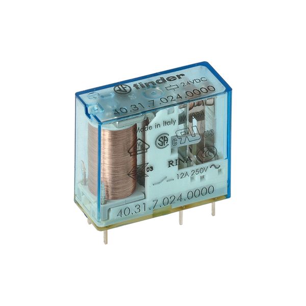 PCB/Plug-in Rel. 3,5mm.pinning 1CO 10A/12VDC/SEN/AgCdO (40.31.7.012.2000) image 5