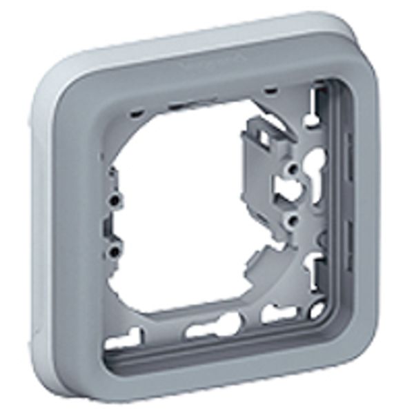 Flush mounting support frame Plexo IP 55 - 1 gang - grey image 1