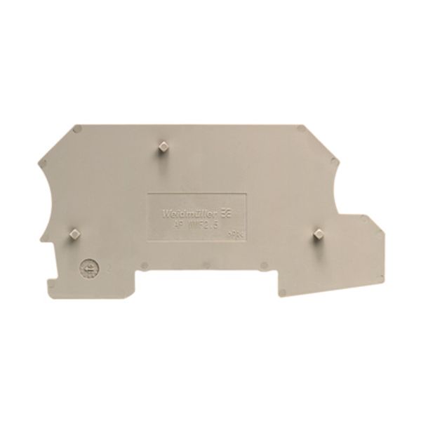 End plate (terminals), 62.75 mm x 1.5 mm, beige image 2
