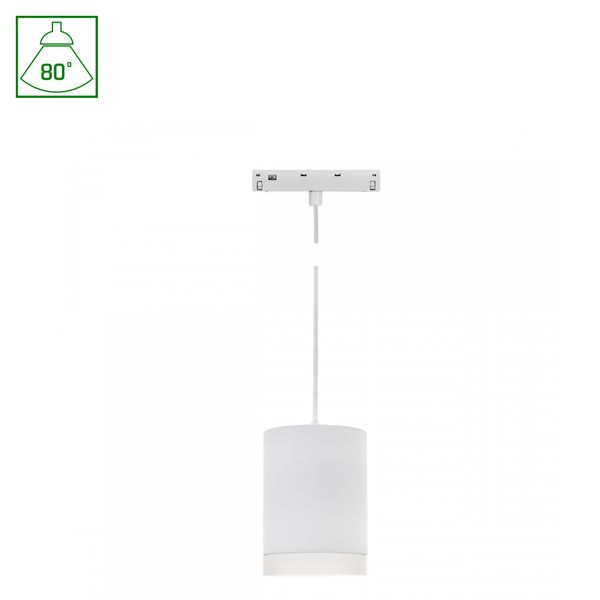 SYSTEM SHIFT BASIC - HANGIT LUMINAIRE SUSPENDED 55X95MM (1100MM WIRE) 7W 2700K WHITE image 1