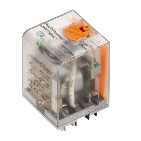 Power relay, 110 V DC, Green LED, 3 CO contact (AgSnO) , 400 VAC, 16 A image 2