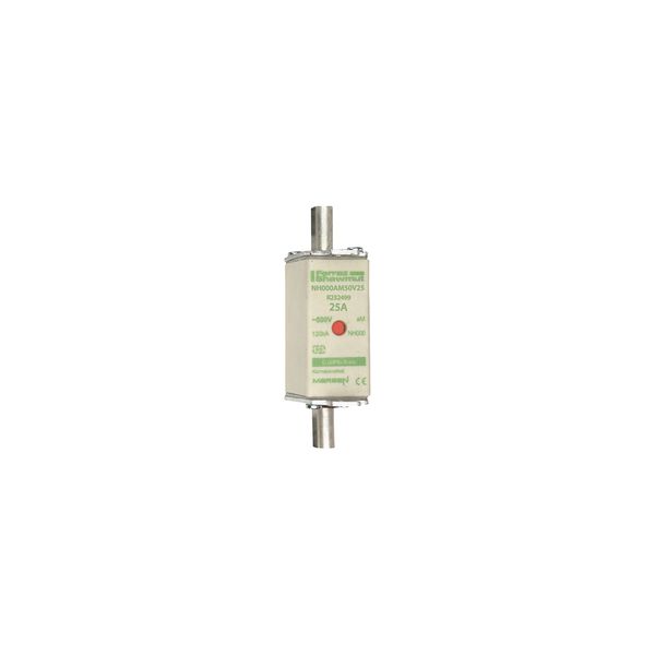 Fuse-link NH000 aM 500VAC 25A live tags Double indicator image 1