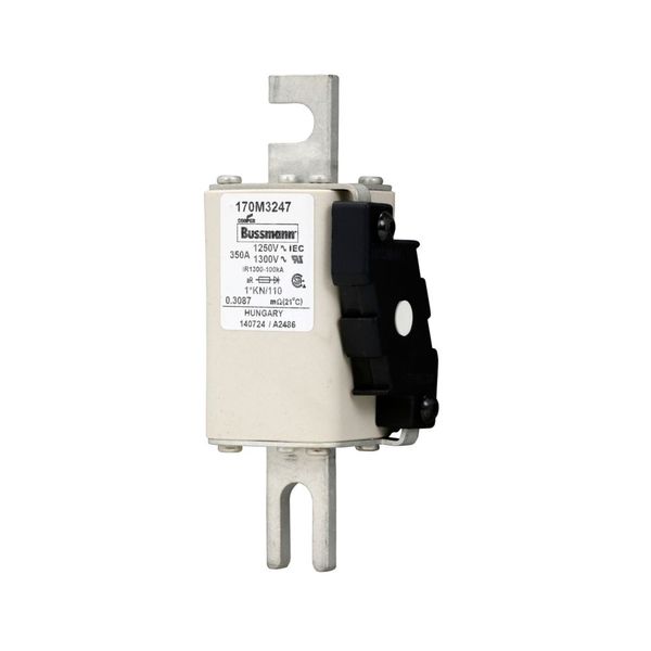 Fuse-link, high speed, 350 A, AC 1250 V, compact size 1, 45 x 58 x 138 mm, aR, DIN, IEC, single indicator image 9