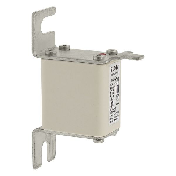 Fuse-link, high speed, 32 A, AC 690 V, DIN 00, 30 x 67 x 100 mm, gR, DIN, IEC, single indicator image 11