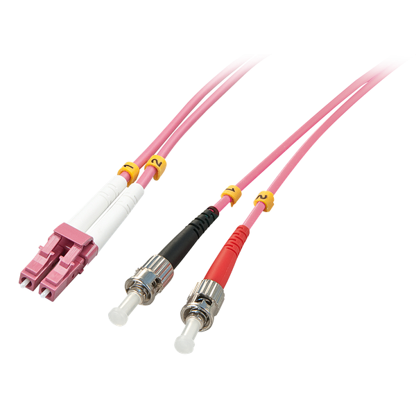 Fibre Optic Cable LC/ST OM4, 1m 50/125µm, Multimode image 1