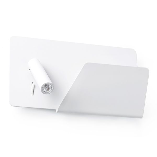 SUAU USB WHITE WALL LAMP WITH LED RIGHT READER HIG image 2