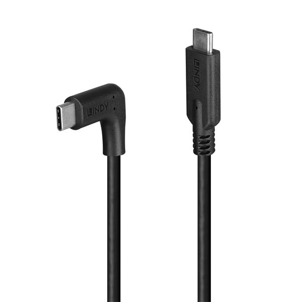 1m USB 3.2 Type C Cable, 90° Right Angle, 10Gbps image 1