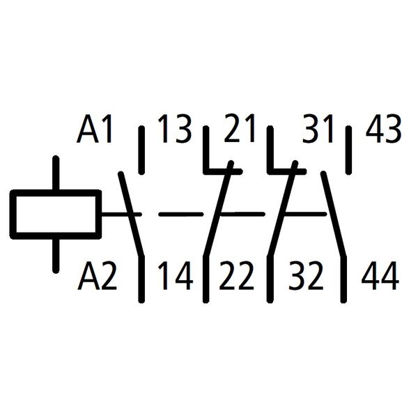 Auxiliary Contactor, 2 NO + 2 NC, coil 24VAC image 3