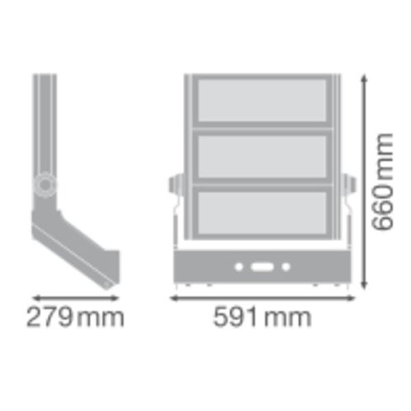 FLOODLIGHT MAX 900W LUMINAIRE HEAD 757 ASYM50x110WAL image 3