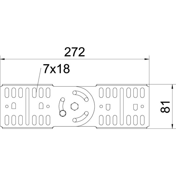 RGV 85 FS Adjustable connector for cable tray 85x270 image 2