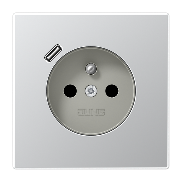 Socket fren/belg with USB type C AL1520F-18C image 1