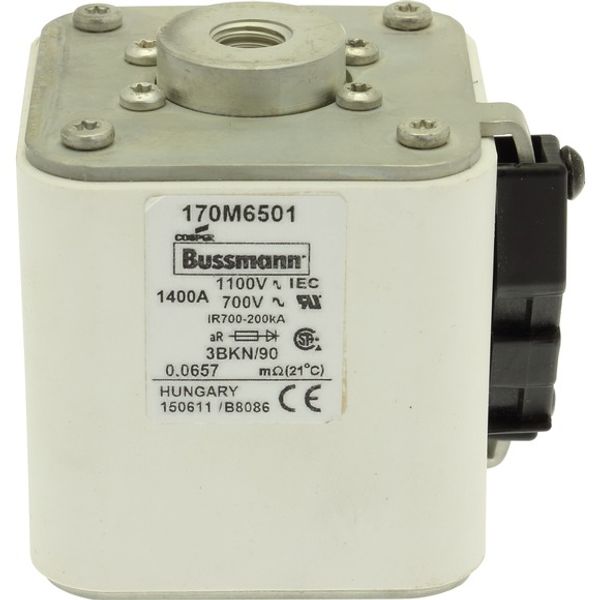 Fuse-link, high speed, 2000 A, AC 600 V, size 3, 74 x 92 x 90 mm, aR, IEC, single indicator image 2