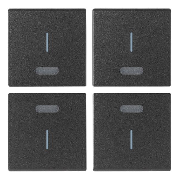 Four half-buttons 1M I symbol grey image 1