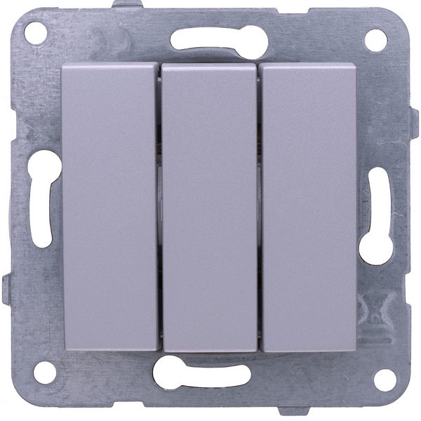 Karre Plus-Arkedia Silver Three Gang Switch image 1