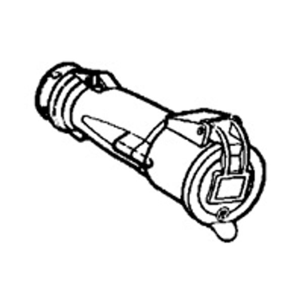 Mobile socket Hypra - IP 44 - 20/25 V~ - 16 A - 2P - rubber image 1