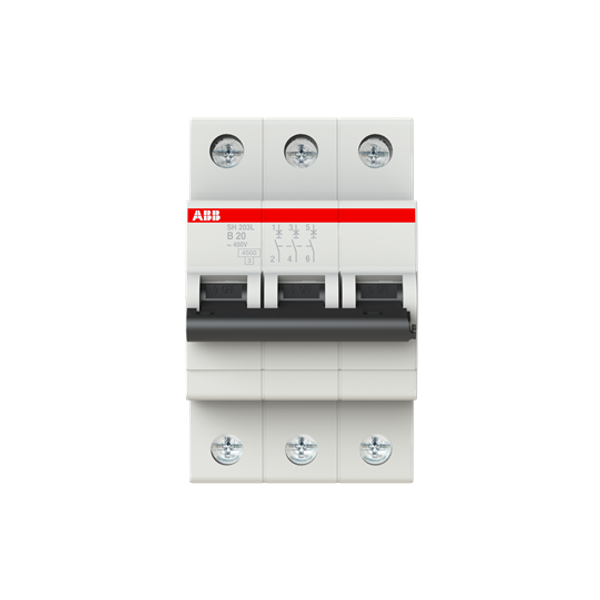 SH203L-B20 Miniature Circuit Breaker - 3P - B - 20 A image 2