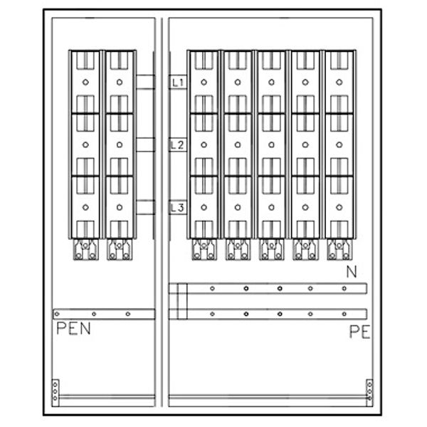 Mehrfach Hausanschlussk. STW Mš, 2EW-5HA, 1200x1000x350mm image 1