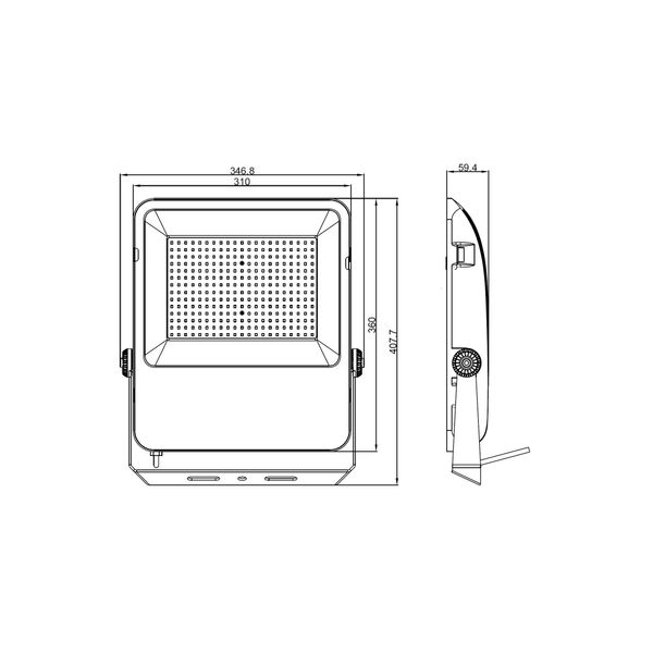 Capri LED Basic 200W 24000lm 4000K symmetric IP65 black image 4