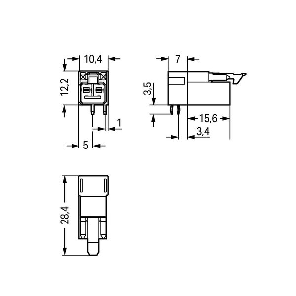 Plug for PCBs angled 2-pole light green image 4