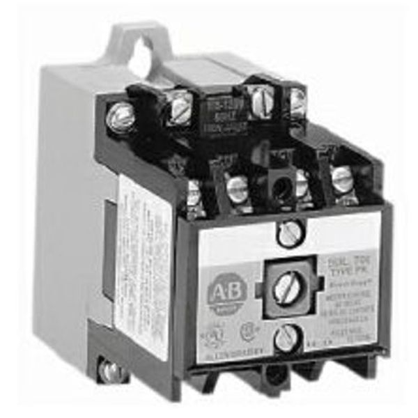 Allen-Bradley, 700-P1200A1, NEMA Heavy-Duty Industrial Relay, 12 N.O. Contacts, 10 Amp AC Contact Rating, 110V 50Hz / 115-120V 60Hz, Open Type DIN Rail Mount image 1