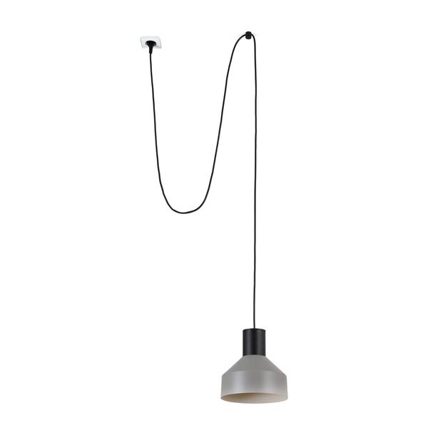 KOMBO GREY PENDANT LAMP WITH PLUG ø200 1X E27 image 1