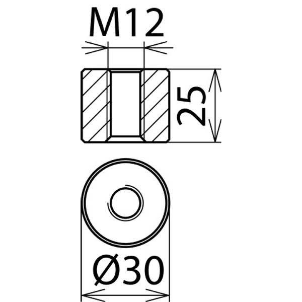 Welding-type connector, with M12 female thread St/galZn - KIT - image 2