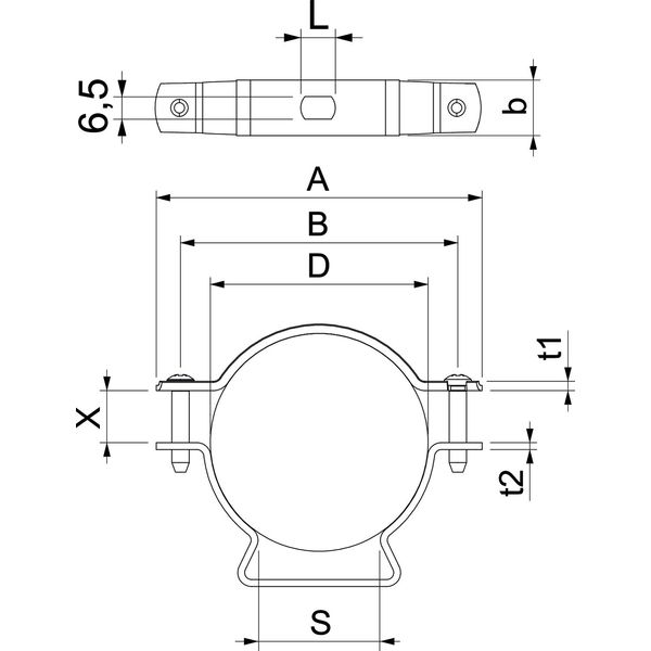 ASL 733 63 FT Distance saddle with slot 53-63mm image 2