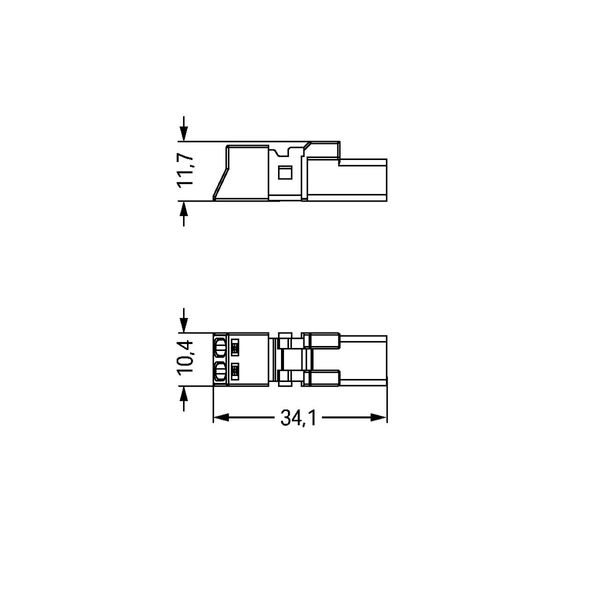 Plug 2-pole Cod. A white image 3