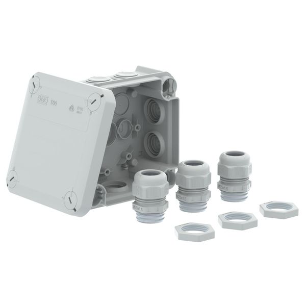 T 60 M25 NL T60 junction box, with plug-in seals and 3x V-TEC VM25 + locknuts image 1