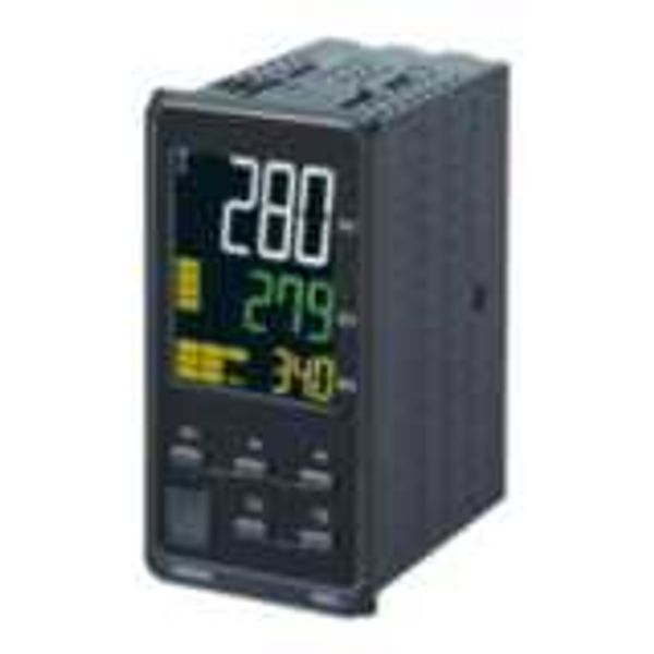 Temperature controller, 1/8DIN (48 x 96mm), 1 x relay output, 4 x auxi image 1