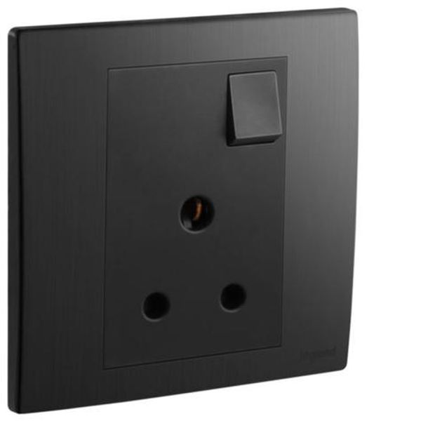 281132BB Mallia Senses 1 gang BS switched socket outlet - 5A image 1