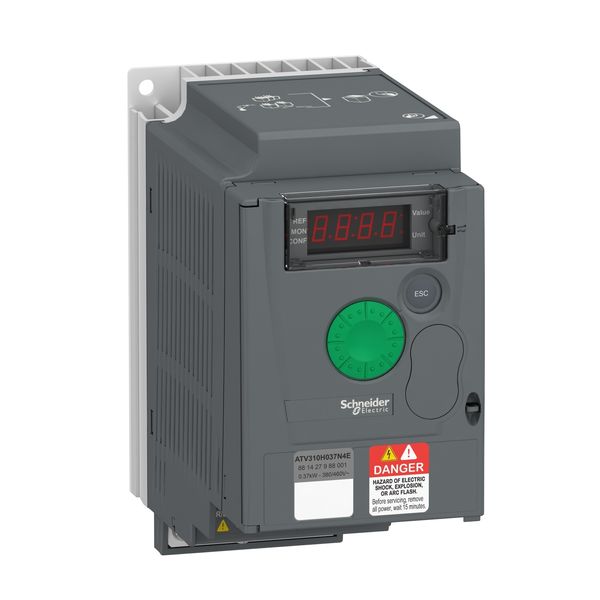 Frequency converter, Easy Altivar 310, high power, 0.37 kW, 0.5 HP, 380 to 460 V, non-EMC image 1