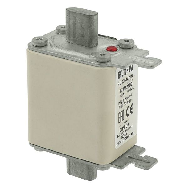 Fuse-link, high speed, 16 A, AC 690 V, DIN 00, 30 x 60 x 79 mm, gR, DIN, IEC, single indicator image 9