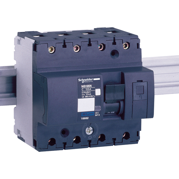 Miniature circuit-breaker, Acti9 NG125L, 4P, 63 A, B curve, 50 kA (IEC 60947-2) image 3