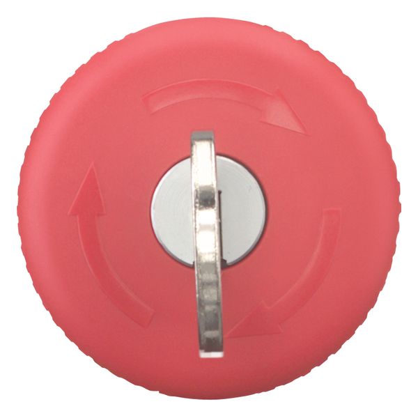 Emergency stop/emergency switching off pushbutton, RMQ-Titan, Mushroom-shaped, 38 mm, Non-illuminated, Key-release, Red, yellow, RAL 3000, Not suitabl image 14