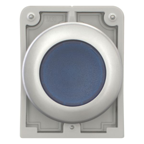 Illuminated pushbutton actuator, RMQ-Titan, Flat, momentary, Blue, Blank, Metal bezel image 10