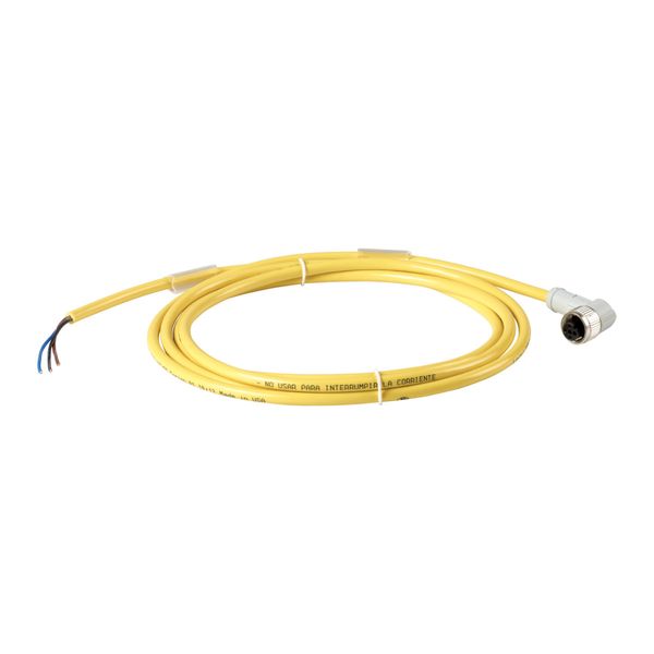 Connection cable, 4p/3Ltg, DC current, coupling m12 angled, open end, L=10m image 4