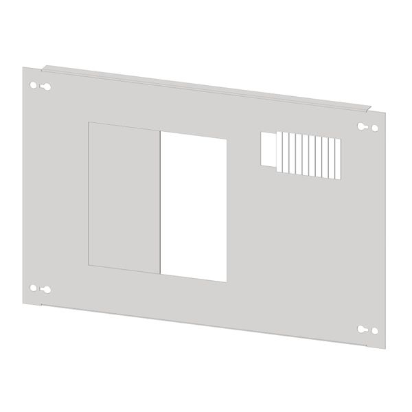 Front plate sheet steel with cutout 196x187mm, 2 unit-wide image 1