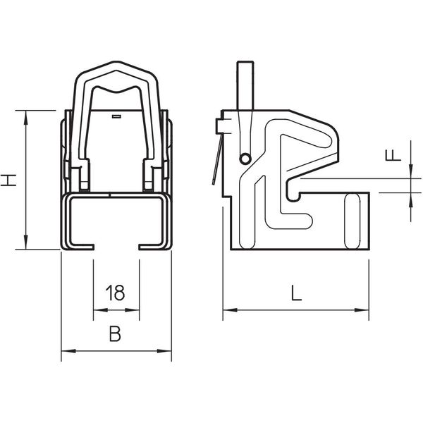 328 1 Beam clamp with retaining spring 5-11mm image 2