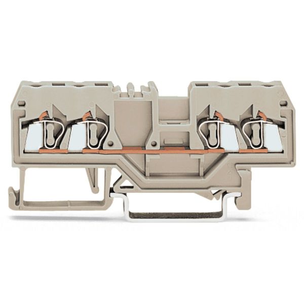 4-conductor through terminal block 2.5 mm² suitable for Ex e II applic image 1