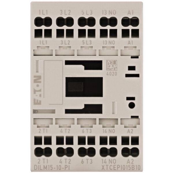 Contactor, 3 pole, 380 V 400 V 7.5 kW, 1 N/O, 110 V 50 Hz, 120 V 60 Hz, AC operation, Push in terminals image 1