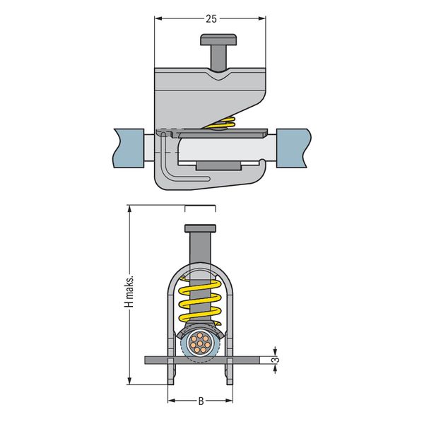 Shield clamp diameter of compatible conductor 16 mm to 24 mm image 4