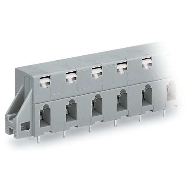 PCB terminal block push-button 2.5 mm² gray image 1