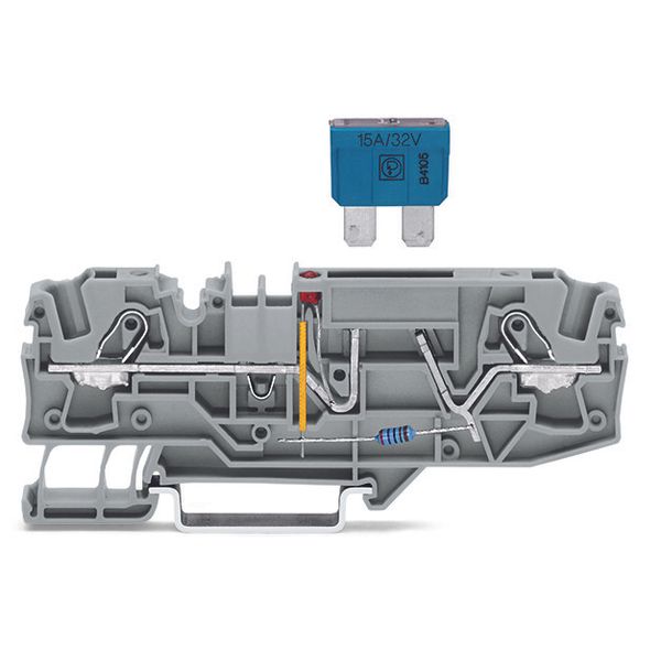 2-conductor fuse terminal block for automotive blade-style fuses with image 2