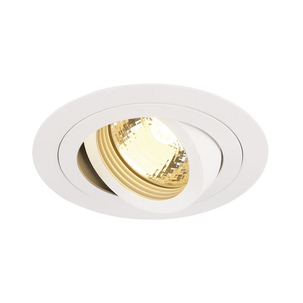 NEW TRIA GU10 downlight, max. 50W, round, aluminium, white image 1