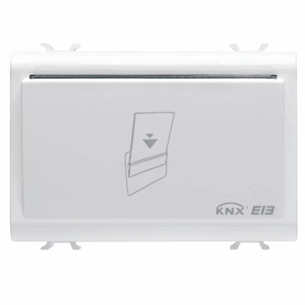 TRANSPONDER CARD HOLDER UNIT - KNX - 12/24Vac/dc - 3 MODULES - WHITE - CHORUS image 2