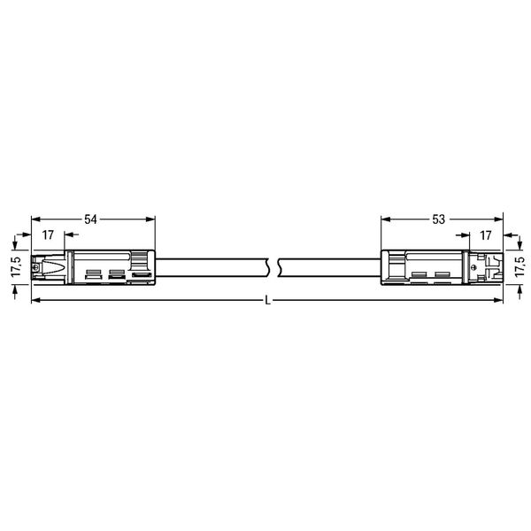 pre-assembled connecting cable;Eca;Socket/open-ended;black image 4